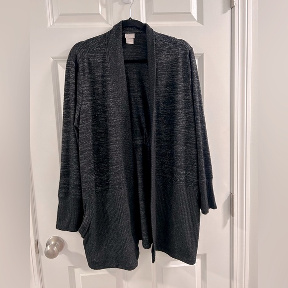 Chico's Sweaters - Chico's heathered black cardigan